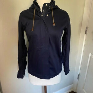 Babaton utility jacket navy military hood XXS